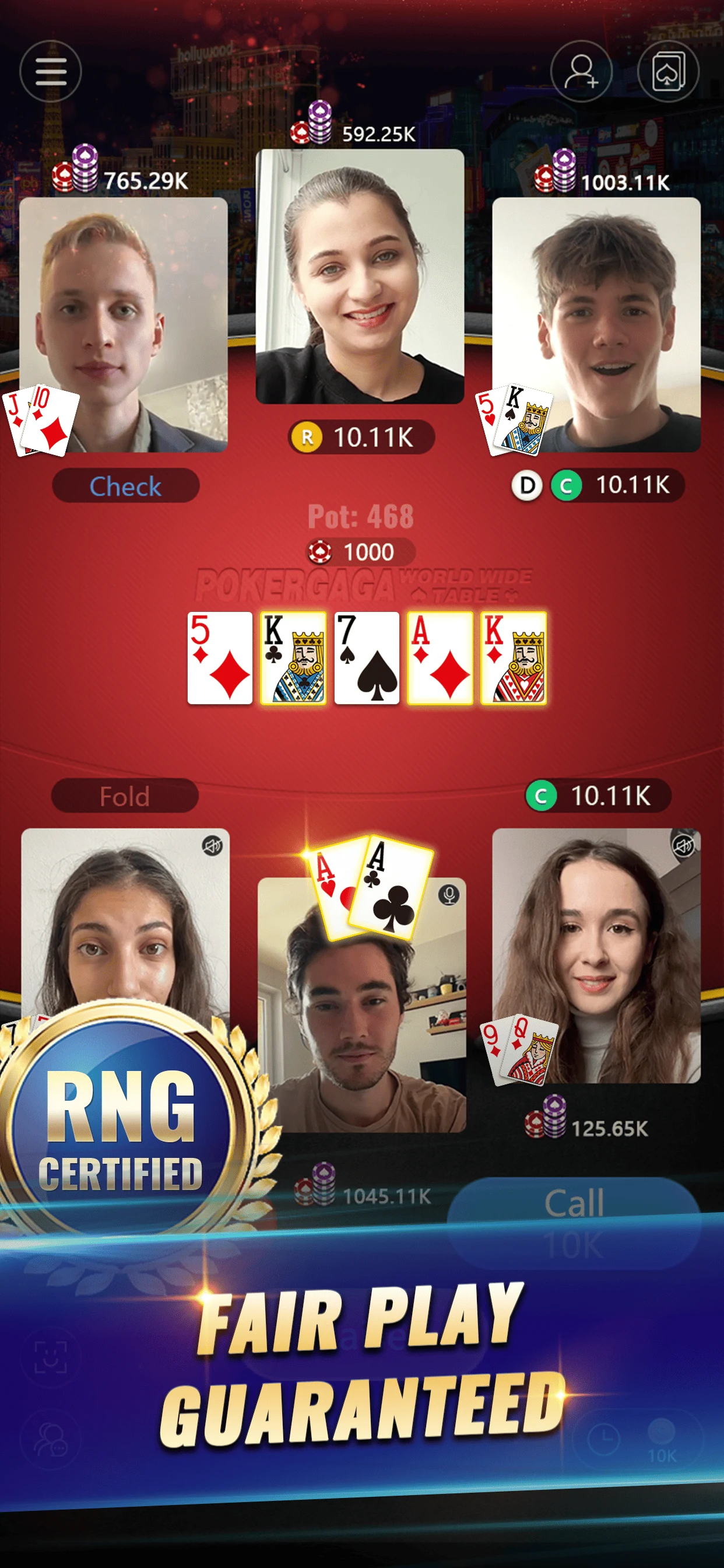 PokerGaga: Texas Holdem Live screenshot