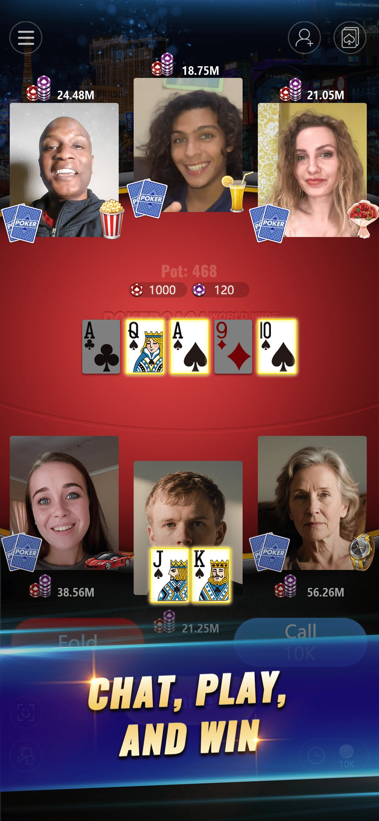 PokerGaga: Texas Holdem Live screenshot