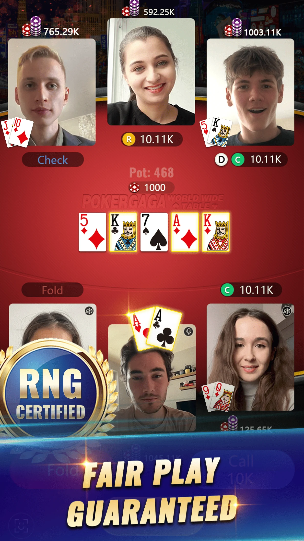 PokerGaga: Texas Holdem Live screenshot
